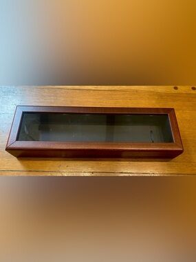 Shadowbox Frame Karate-Coin-Military- Medals-Ribbons Display Box Cherry Wood